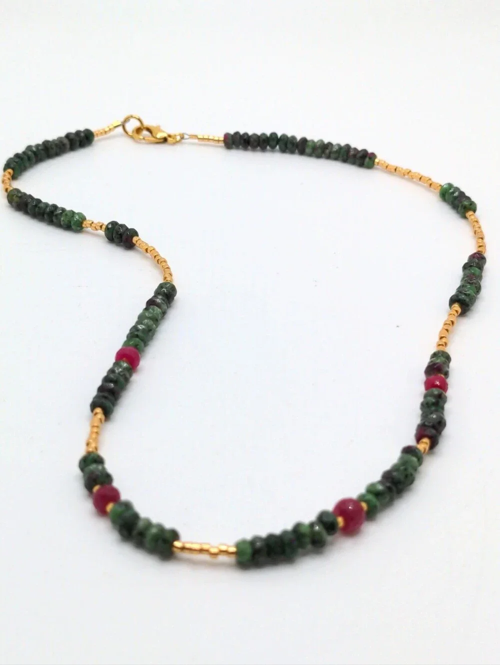 381MIDALANE Ruby Gemstone Choker